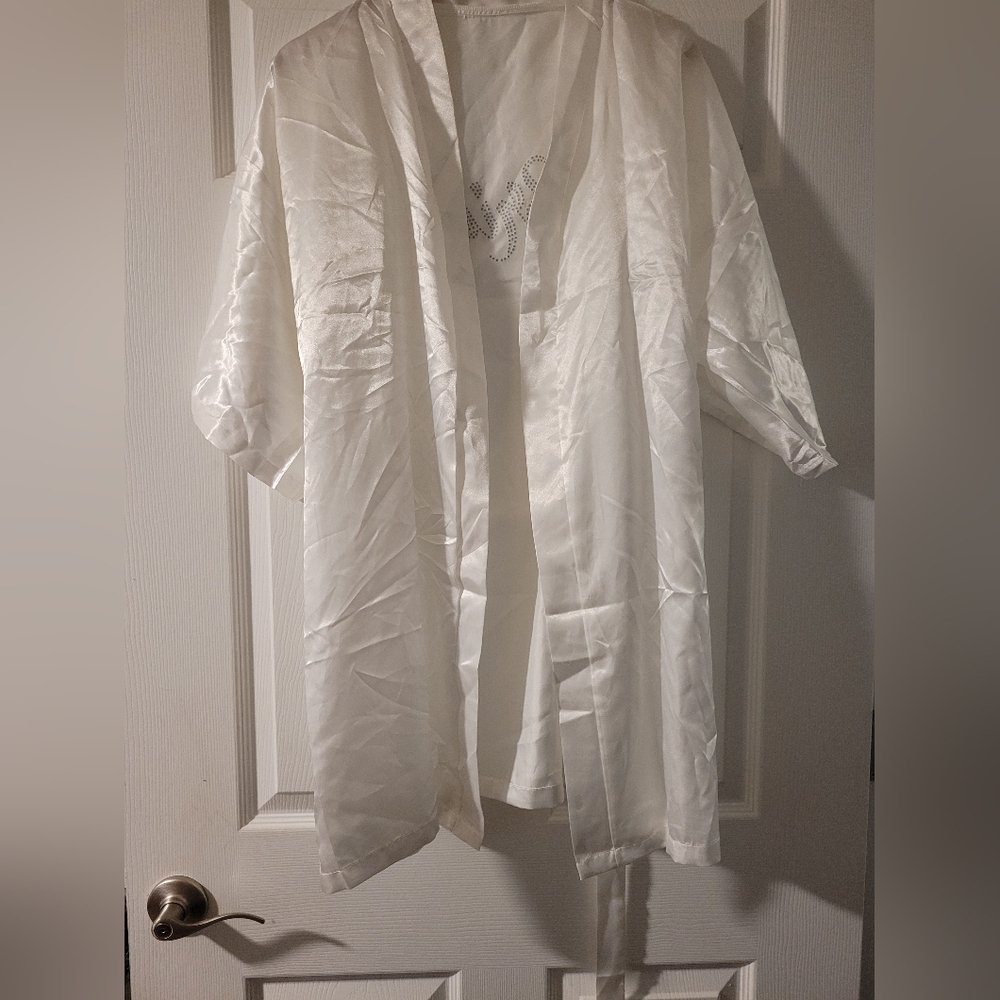 Elegant White Women's bridal robe